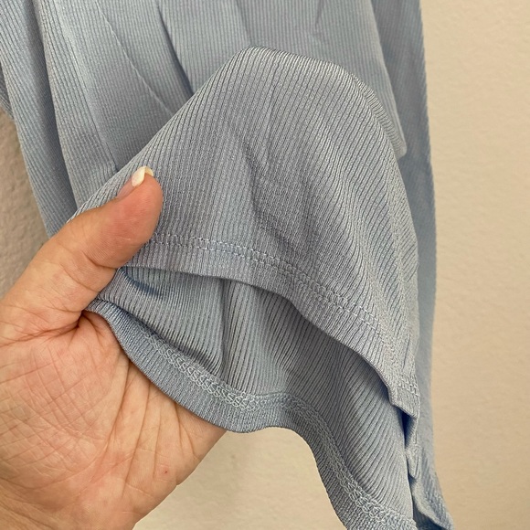 Zara • Trendy Baby Blue Ribbed Tie Shoulders Tank Top NWT - Picture 13 of 13